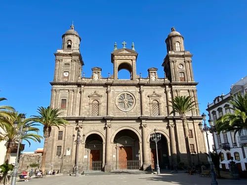 The Santa Ana cathedral on Plaza de Santa Ana in Vegueta, the old town of Las Palmas