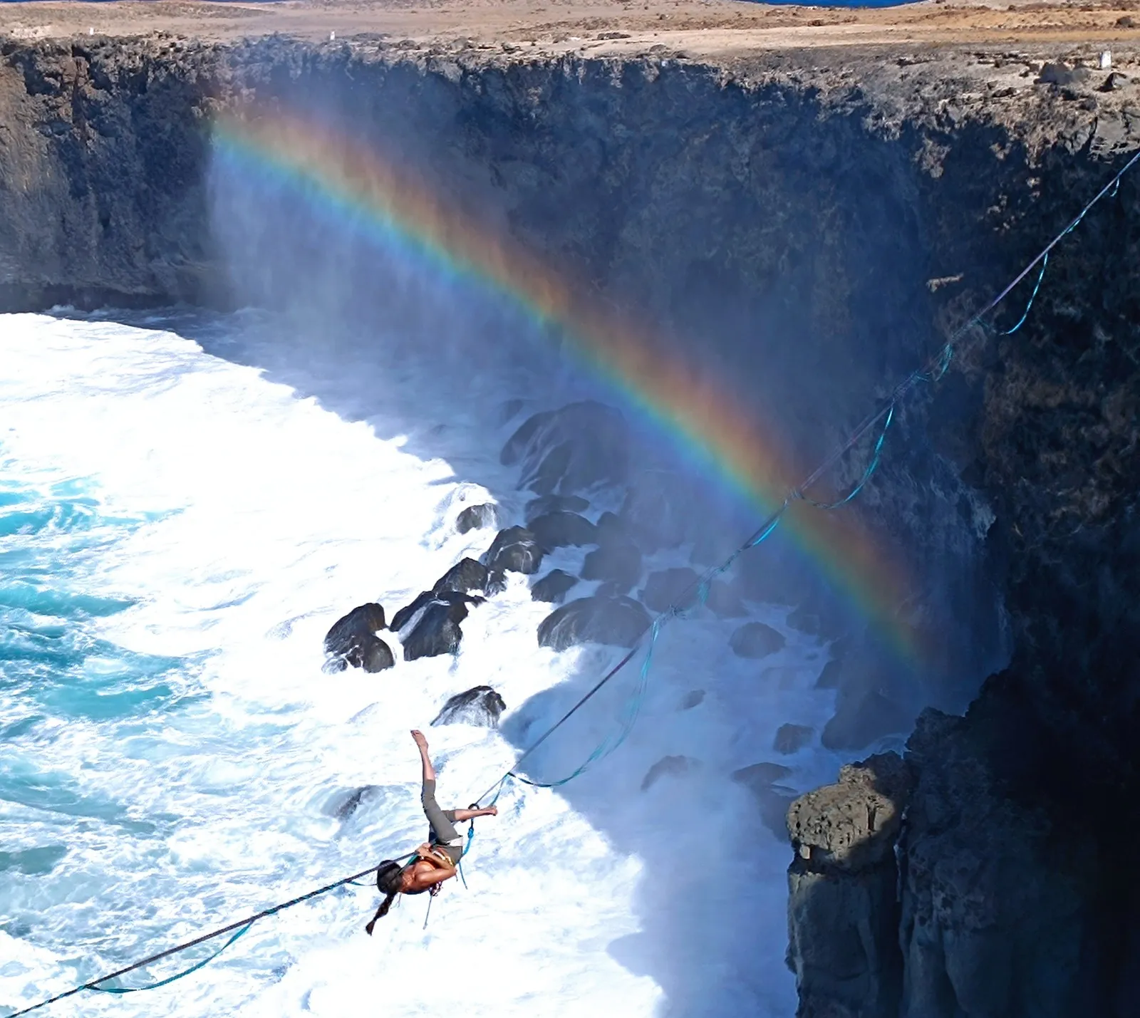 Highlining on Gran Canaria