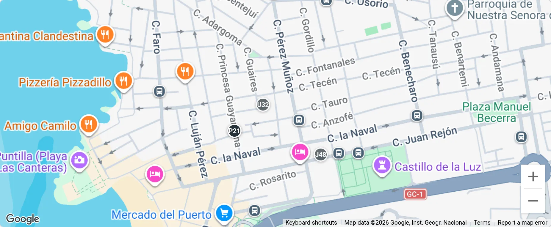 Map of the Sport Coliving locations in Las Palmas