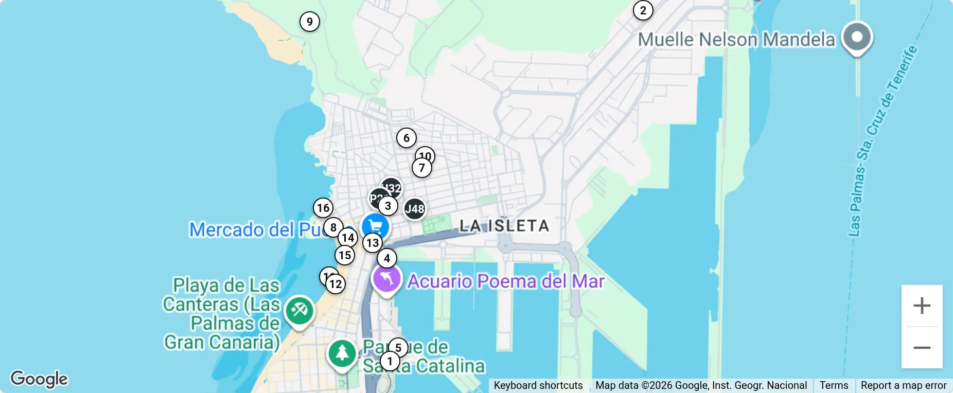 Map of the Sport Coliving locations in Las Palmas