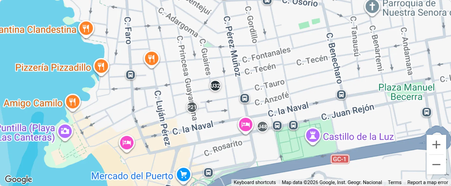 Map of the Sport Coliving locations in Las Palmas