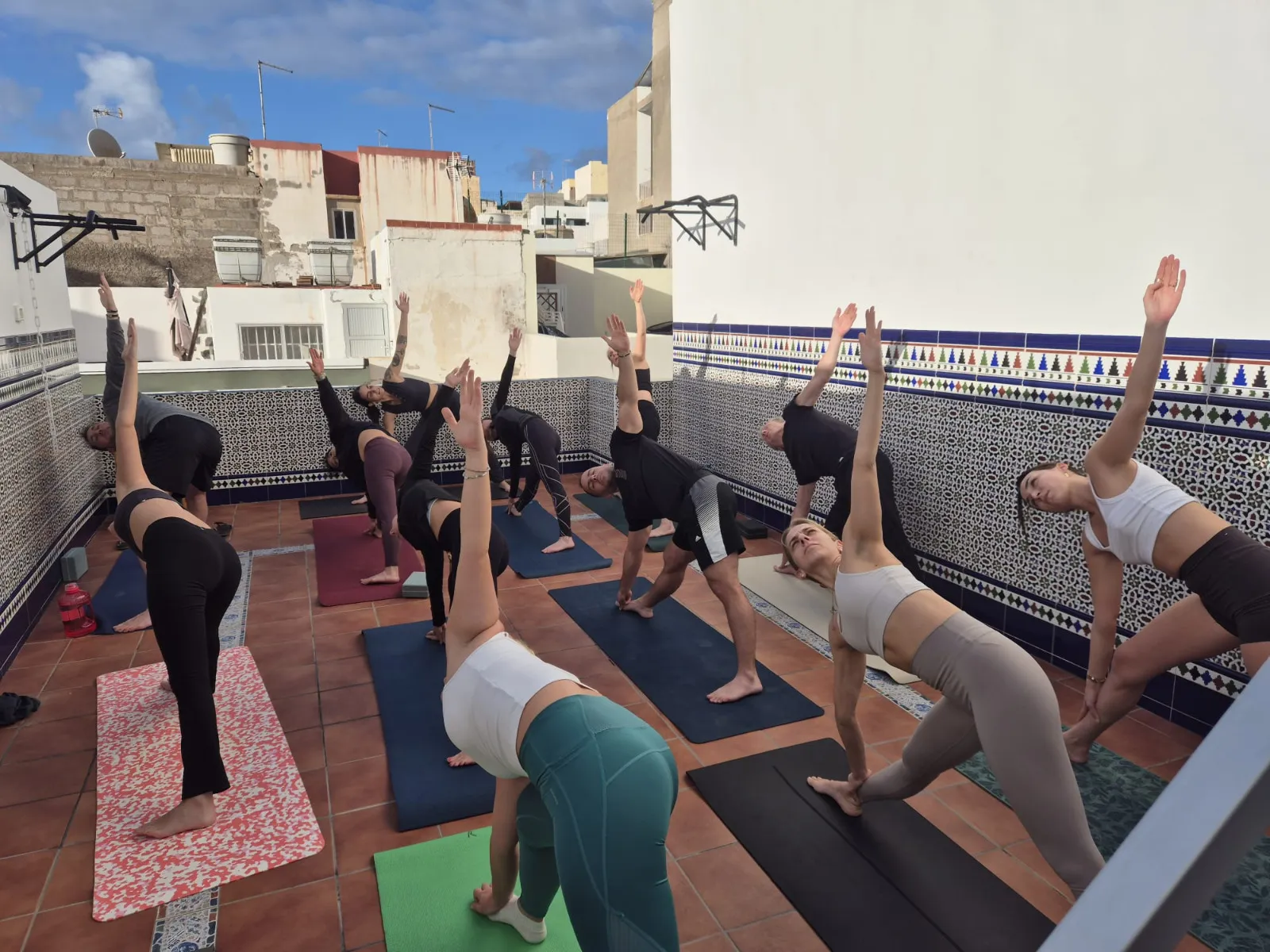 Yoga at Sport rooftop terrace